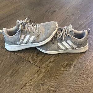 Adidas Womens Light Gray Athletic Shoes